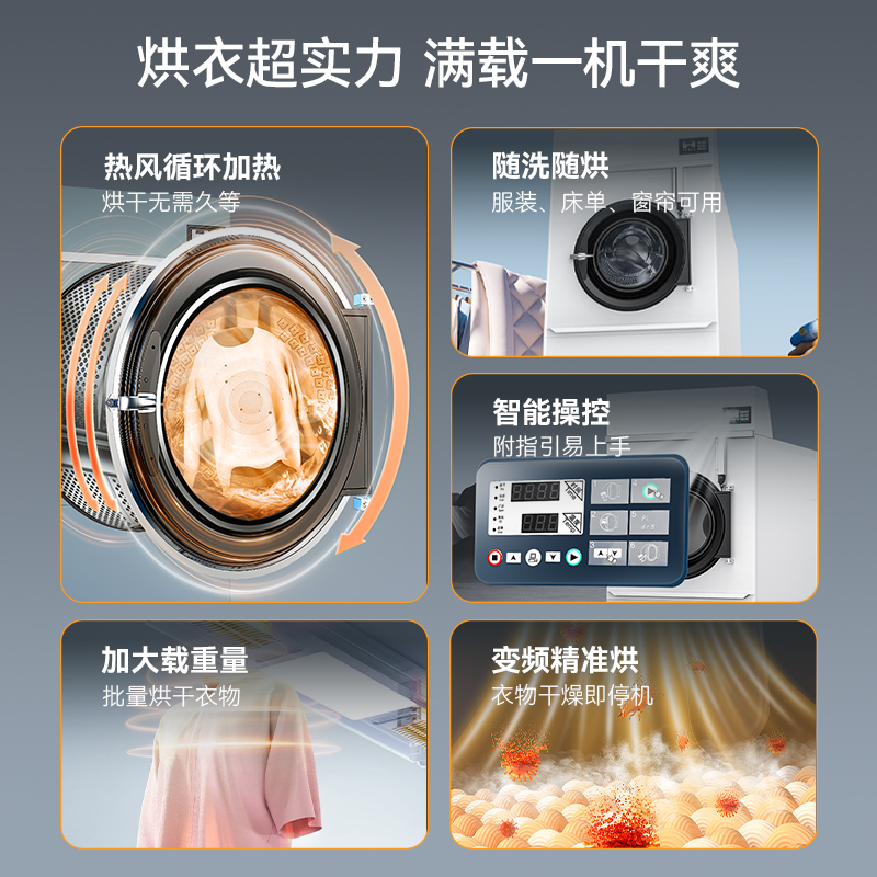 麥大廚48.7KW全自動100KG烘干機(jī)1.92米